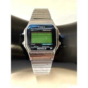 Vintage Timex Mens Classic Digital Wrist Watch UNTESTED Indiglo Water Resistant
